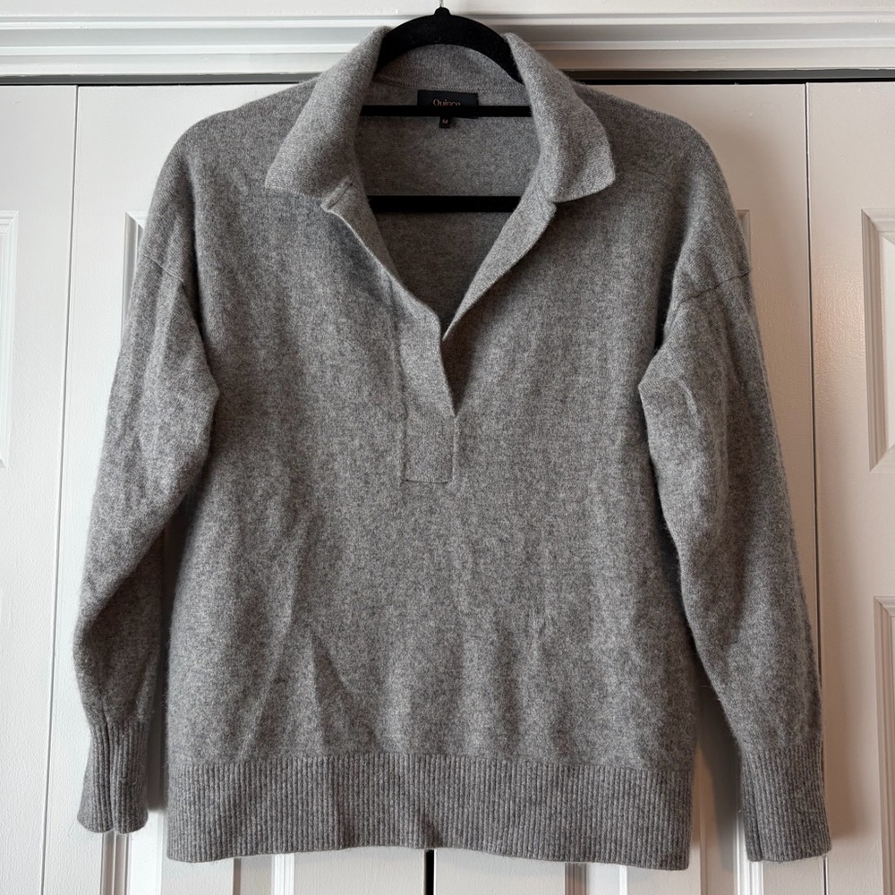 Quince Cashmere Polo Sweater by Quince